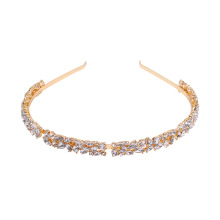 custom hair clip head band rhinestone headband gold plated crystal headpiece bridal wedding accessory